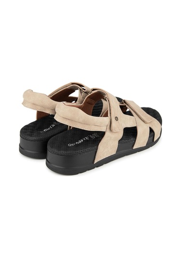 Muya Sagrado Anatomik Taban Topuk Dikeni Erkek Sandalet Krem