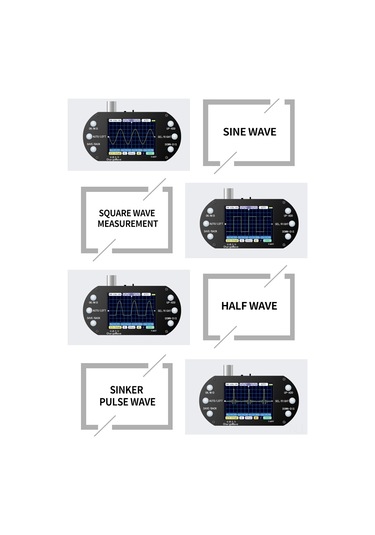 Mufunye Taşınabilir Osiloskop - 500khz Analog Bant Genişliği, 2.5mhz Örnekleme Hızı, 17 Dalga Formu Ölçümü