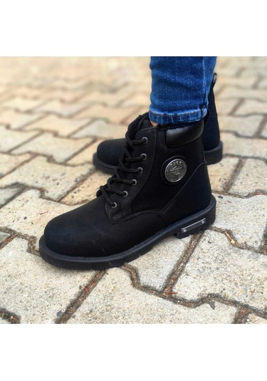 Konfores 1386 Unisex Anatomik Tabanlı Spor Bot - Nkt01386-siyah-3 Siyah