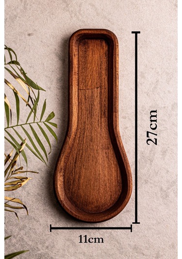 Snippy Holdy - Tezgah Üstü Ahşap Kirli Kaşık Altlığı Kirli Kaşıklık Kepçe Altlığı Ahşap