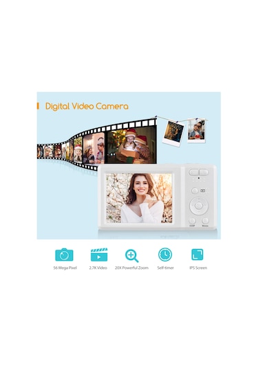 Hallow D12307W 56 MP 4K Taşınabilir Dijital Kamera
