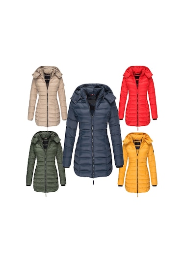 Sımıcg Pamuklu Orta Uzunlukta Kadın Kaz Tüyü Ceket - Sarı