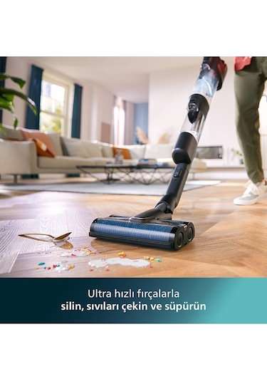 Philips Aqua Trio 9000 Serisi XW9383/01 3'ü 1 Arada Dikey Şarjlı Süpürge