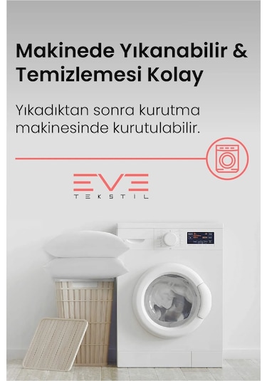 Eve Tekstil 5 Adet Micro Silikon Elyaf Nonwovenyastık 50x70cm 700 Gr