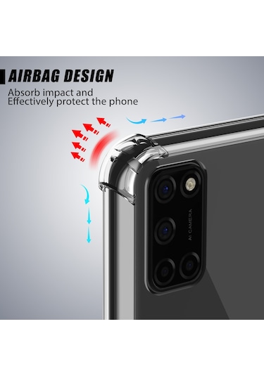 Oppo A72 Kilif Köse Korumali Seffaf Silikon Kapak 469084340