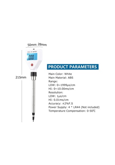 Toprak Ec Metre Dijital Toprak Test Cihazı Arkadan E20673
