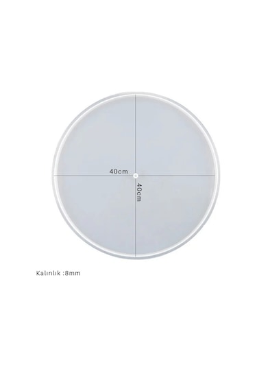 Epoksi Silikon Kalıp Rakamsız Saat Kalıbı 40 Cm
