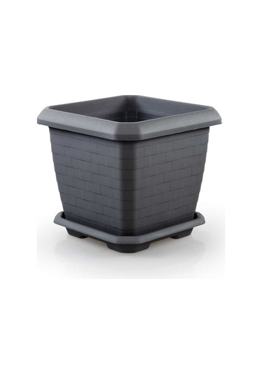 Serinova Hk03 Hisar 25,5 Litre Kare Saksı Antrasit