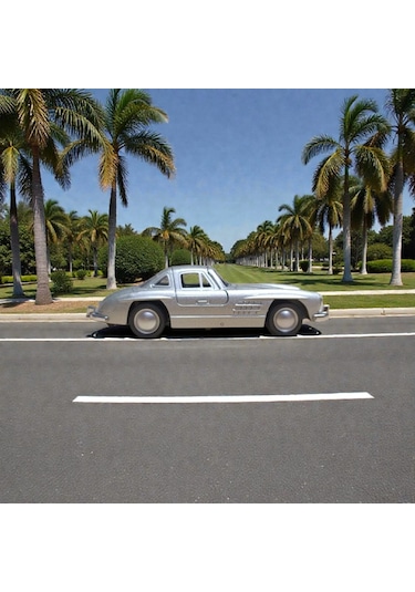 Mercedes-benz 300 Sl Gri Metal Çek Bırak Model Araba Diğer