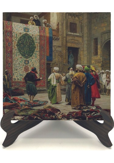 Halı Tüccarı Osman Hamdi Bey, 1888 Baskılı Mdf Masaüstlük 10x10