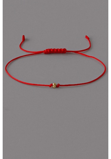 14 Ayar Dorika Toplu Rengarenk Altın Bileklik Gold Bracelet İpli Altın Bileklik Kahverengi