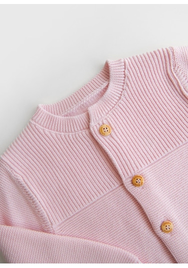 Organik Rosy Triko Hırka Pembe Pembe