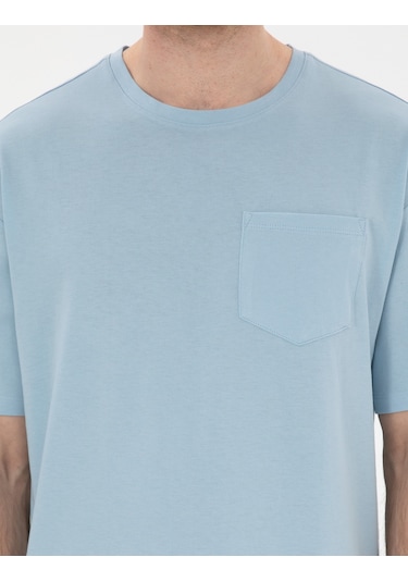 Pierre Cardin Erkek Açık Mavi Tişört Basic 50306991-vr003 Açik Mavi