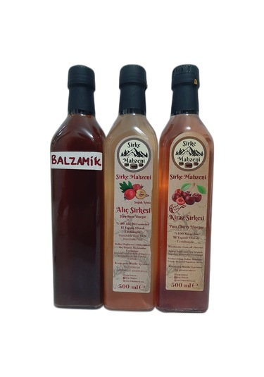 Sirke Mahzeni Balzamik + Kiraz + Alıç Sirkesi 3 x 500 ML