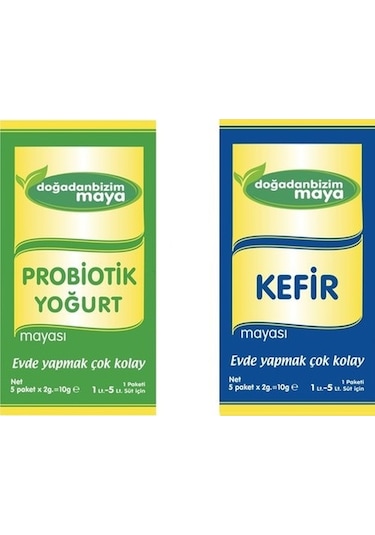 Doğadan Bizim Maya Kefir + Probiyotik Yoğurt Mayası 10 x 20 G