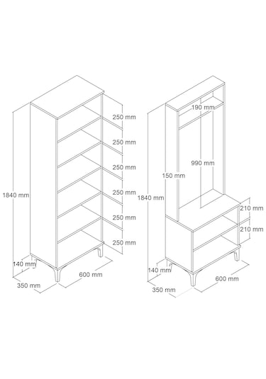 Ferniso Mobilya Portmanto+ayakkabılık Beyaz