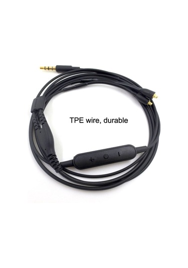 Sones Shure Se215+ Mmcx Arayüz Ses Kulaklık Kablosu Kablo Kontrolü Ve Çağrı Fonksiyonu İçin