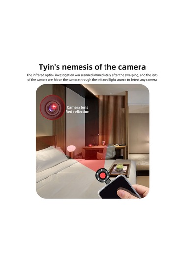 Sones S300 Usb-c/type-c Girişli Kızılötesi Dedektörlü Otel Kamerası Gizli Çekim Önleyici Tarayıcı Siyah Siyah