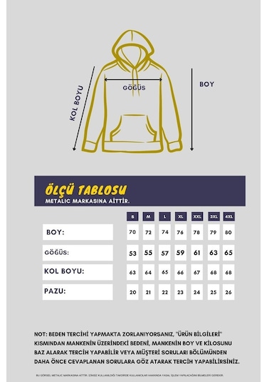 MMetalic Siyah Erkek Kapüşonlu Kanguru Cepli Sweatshirt