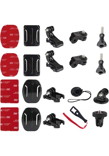 Fimtech Aksiyon Kamera Aparatları 20 Parça Aksesuar Siyah