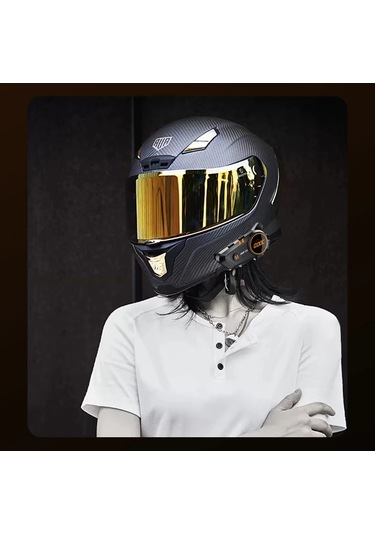 3d Surround Ağır Bas Motosiklet Kask Kulaklık Stereo Bluetooth Eller Serbest Hard Tube Mic