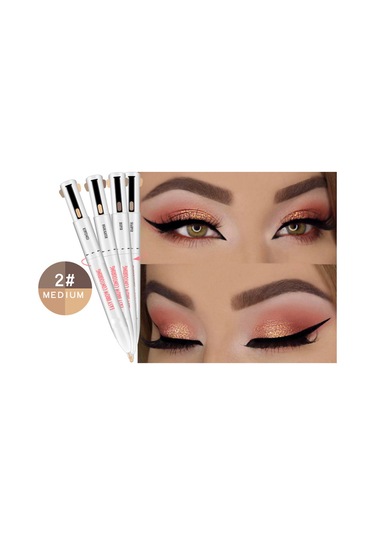 Yifomall 4 Ü 1 Arada Suya Dayanıklı Kaş Kalemi, Doğal Kaşlar İçin Kontür Ve Vurgulama Aracı, Makyaj Malzemesi