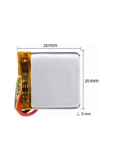 Mp3 Mp4 Akıllı Saat Pil 3.7V 600Mah Şarjlı Li-Polimer Batarya 25M