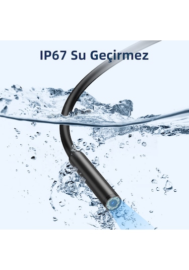 Endoskop 20mp Ip67 - 5 Metre Kablolu Led Aydınlatmalı - Android/ios Uyumlu - Siyah