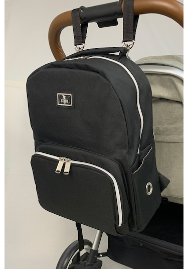 Stylo Duo Backpack for Mothers Bebek Bakım Çantası Siyah