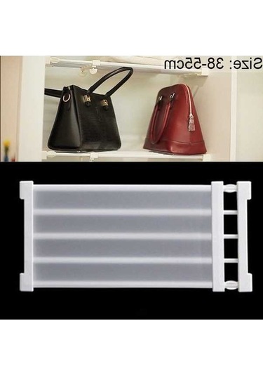 Tongxida Gardırop Depolama Katmanlı Baffle Dolap Raf Yurt Bölme Dolap Bölme Levhası, Genişlik: 24cm, Esneme Aralığı: 38-55cm Diğer