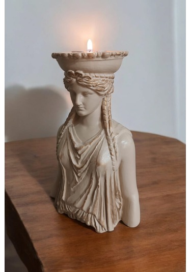 Dekoratif Masa Üstü Karyadit Kızı Bacasız Şömine Sütlü Kahve