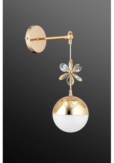 İstanbul Avize Kelebek Tekli Gold Ledli Aplik Altın