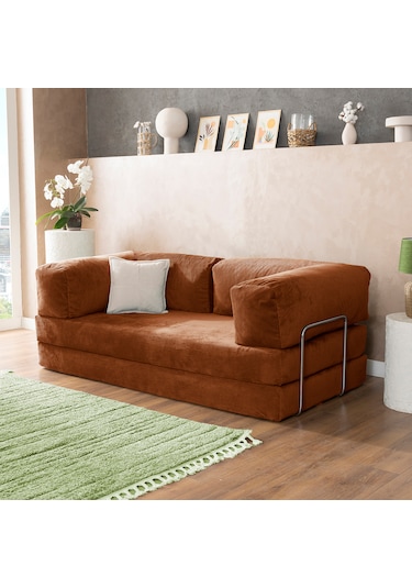 Argimo Godila Çok Amaçlı Sofa Çift Kişilik Yatak Koltuk Turuncu