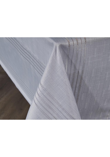 Corvver 26 Parça Dertsiz Masa Örtüsü Takımı Gri Gri