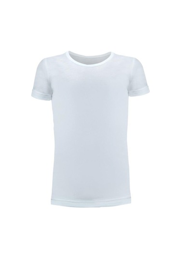 Blackspade 9299 Unisex Kids Beyaz Sıfır Yaka Kısa Kol Thermal