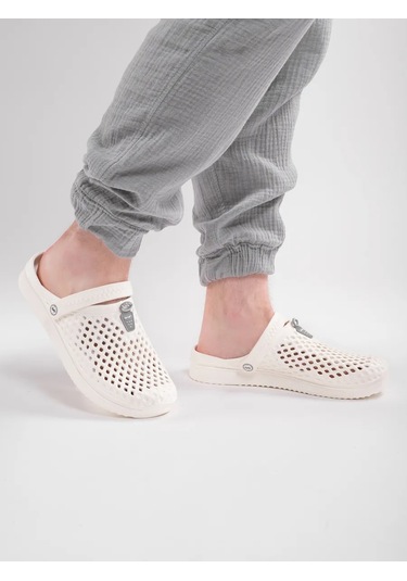 Optımoll Erkekler İçin Tıbbi Yazlık Kauçuk Şişme Terlikler 397323872 Beyaz