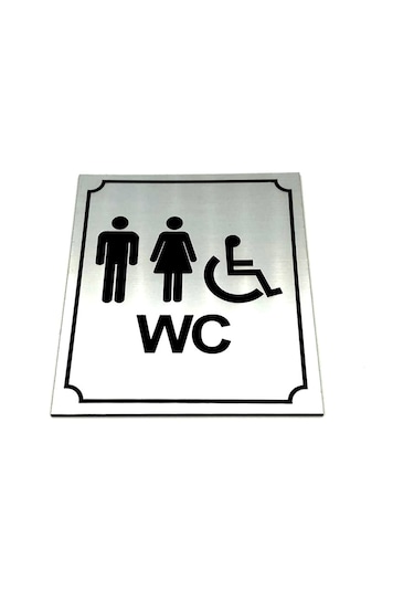 Wc Tuvalet Tabelası Kapı Yönlendirme Levhası 13 Cm X 16 Cm Xl