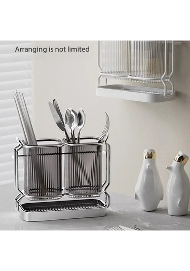 Liangmei Lüks Duvara Monte Yemek Çubukları Tutucu - Mutfak İçin -