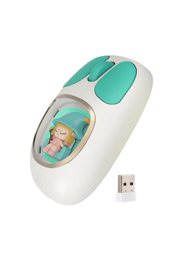 Pikacu Detaylı Sevimli Bluetooth Kablosuz Mouse Şarjlı Sessiz Çift Mod Kızlar Ve Çocuklar İçin Diğer