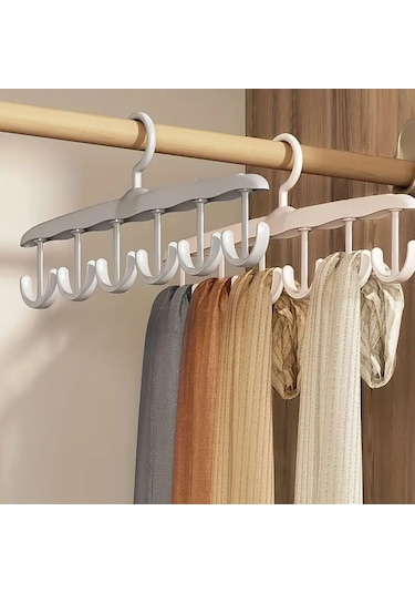 Büro Ev Ofis Düzeni İçin Tekli 6 Kancalı Plastik Dolap İçi Düzenleyici Askı Diğer