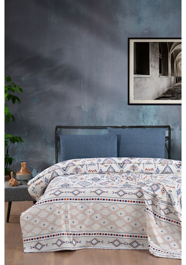 Vionel Home 200x230 Anatolia %100 Pamuk Çift Kişilik Pike Mavi