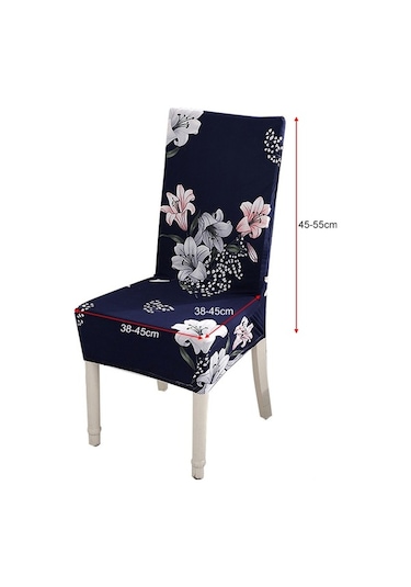 Flybuy Baskılı Yumuşak Süt İpeği Sandalye Kılıfı - Esnek & Koruyucu Koltuk Örtüsü, 38-45cm Boyutlu, Çok Renkli Seçenekler Çok Renkli