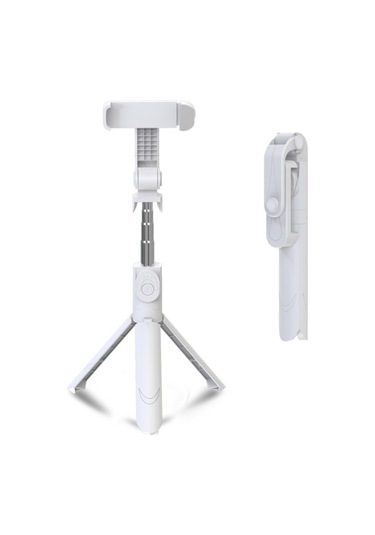 Cbtx Xt09 Canlı Cep Telefonu Tripod Selfie Stick Braketi Bluetooth Selfie Stick Beyaz