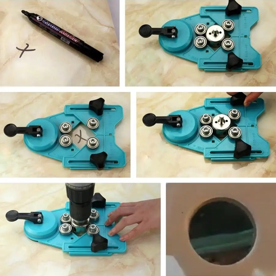 Yakımodo Seramiklerde Delme Şablonu İçin Vantuzlu Delme Kılavuzu 155363497