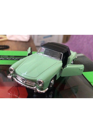 Model Metal Araba 1/36 Çek Bırak 1955 Yeşil Mercedes Benz 190sl