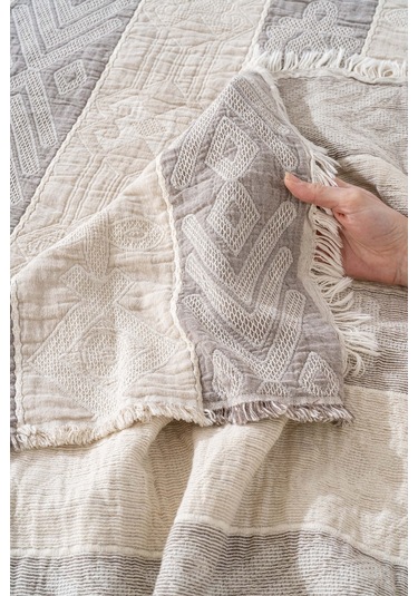 Serena Cappucino Çift Kişilik Yatak Örtüsü Takımı 3 Parça Uyku & Çeyiz Seti Krem