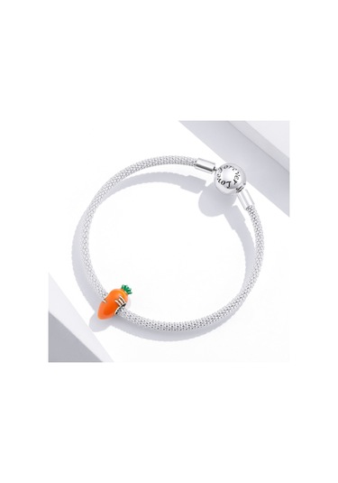S925 Ayar Gümüş Sevimli Turp Havuç Boncuk Dıy Bilezik Kolye Aksesuarları Çok Renkli