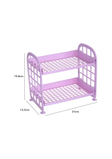 Mavi Kawaii Macaron Minimalist Masa Masaüstü Organizatör Depolama Rafı Öğrenci Yurdu Katlanır Içi Boş Raf Cilt Bakımı Depolama Rafı