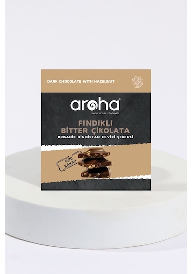 %70 Kakao Fındıklı Bitter Çikolata Hindistan Cevizi Şekerli 40g