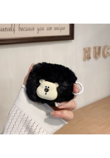 Tcherchi Peluş Ayıcık Tasarım Airpods Uyumlu Pro/pro2 Uyumlu Koruyucu
